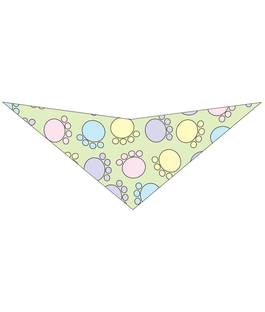 S3154 Easter Paws Bandana, Light Green