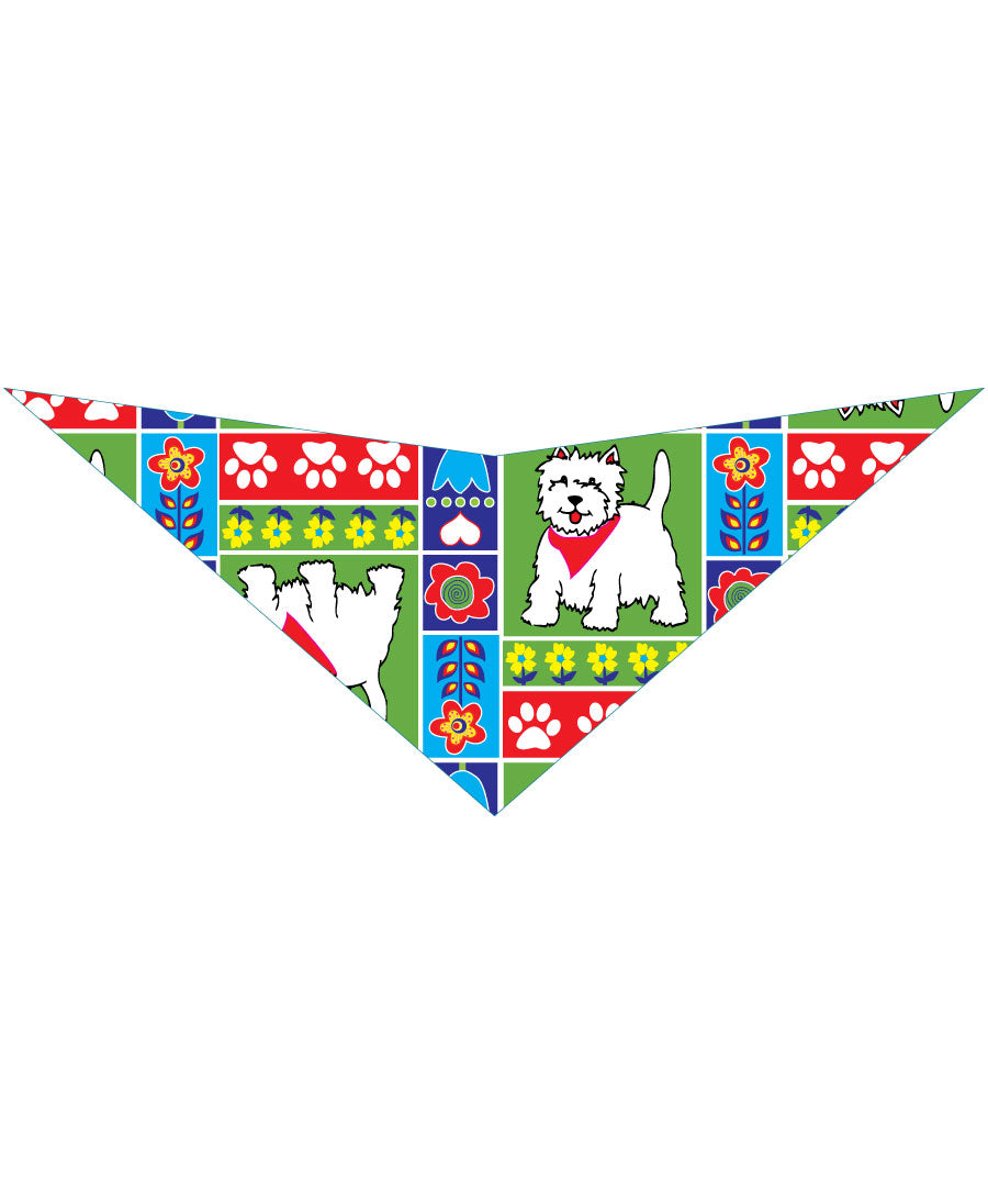 SA3156 Doggie Print Bandana, Floral