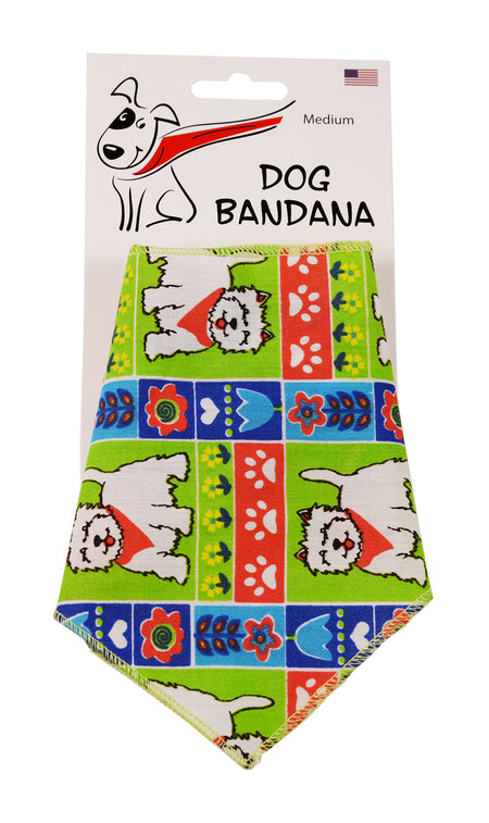 SA3156 Doggie Print Bandana, Floral