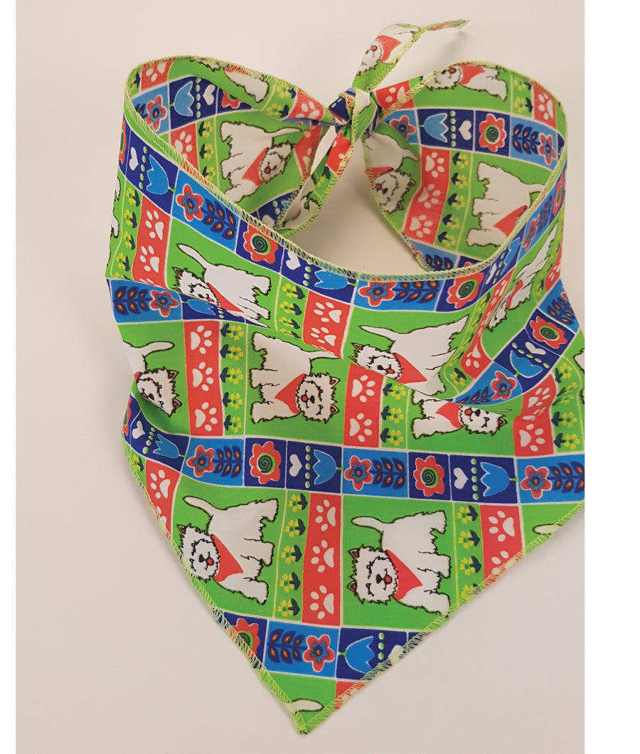 SA3156 Doggie Print Bandana, Floral