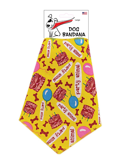 SA3015 Birthday Cake Doggie Bandana, Yellow