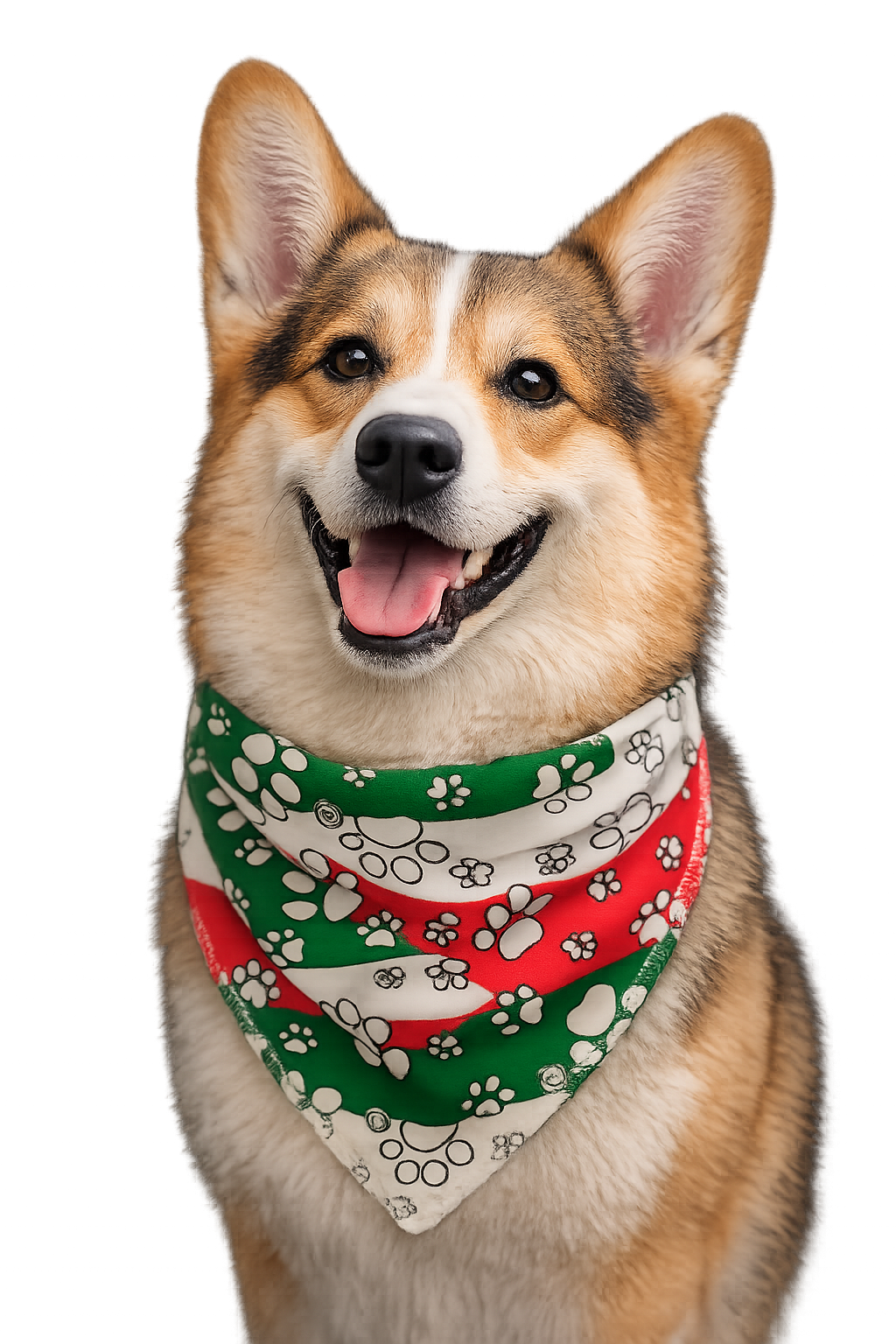 S3161 Three Colors Paws Bandana