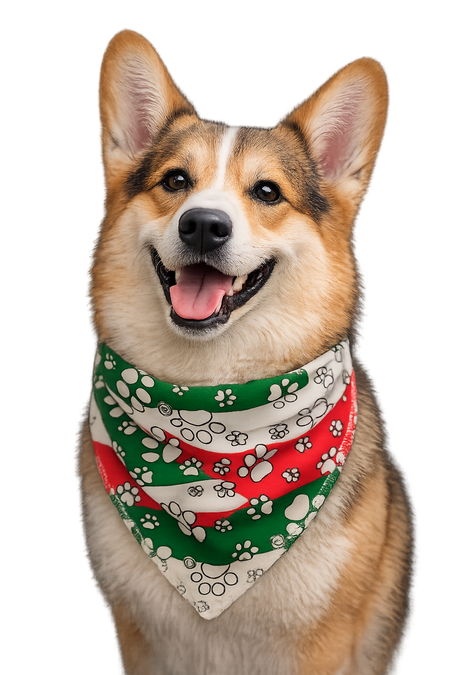 S3161 Three Colors Paws Bandana