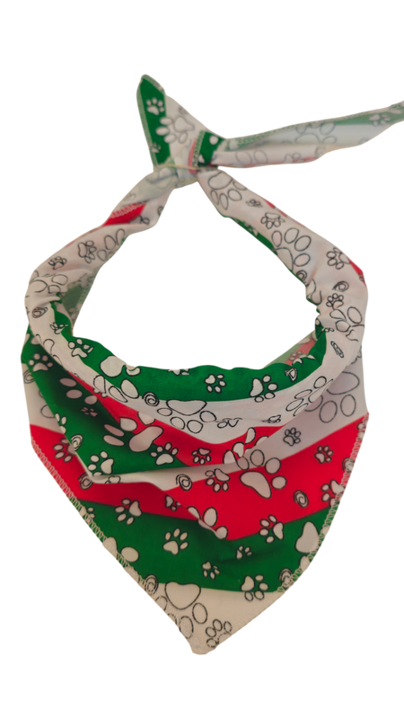 S3161 Three Colors Paws Bandana