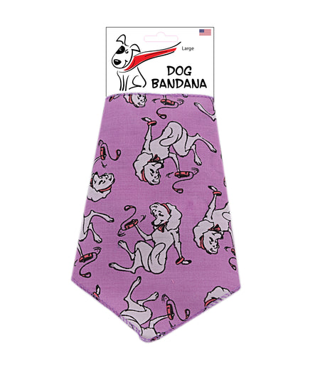 S3163 Pretty White Doggie Bandana, Purple