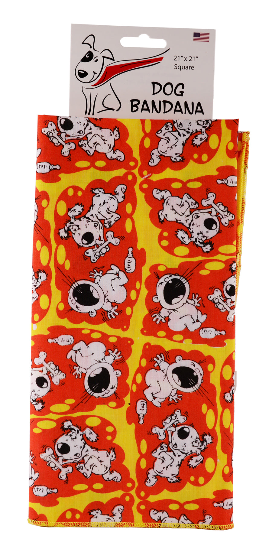 SQ3166 Funny Doggie Meets Baby Bandana, Red
