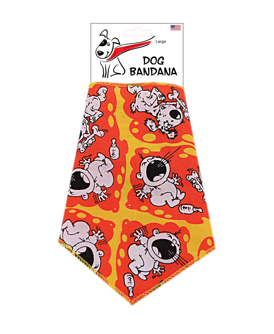 S3166 Funny Doggie Meets Baby Bandana, Red