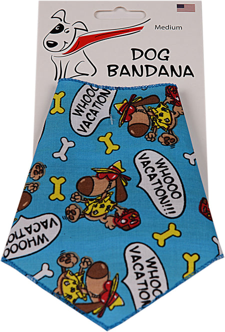 SA3168 Summer Vacation Doggie Bandana, Blue