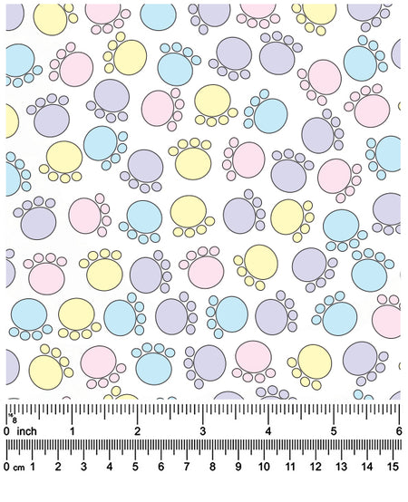 F7168 Easter Paws, White