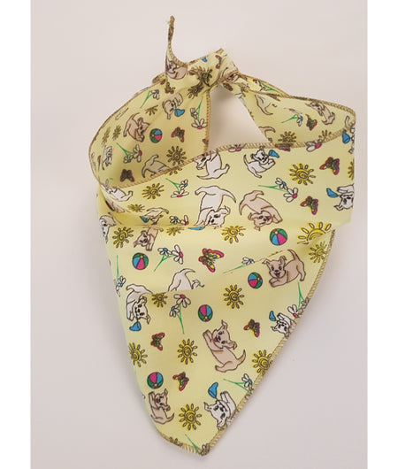 SA3169 Summer Playtime Doggie Bandana, Yellow