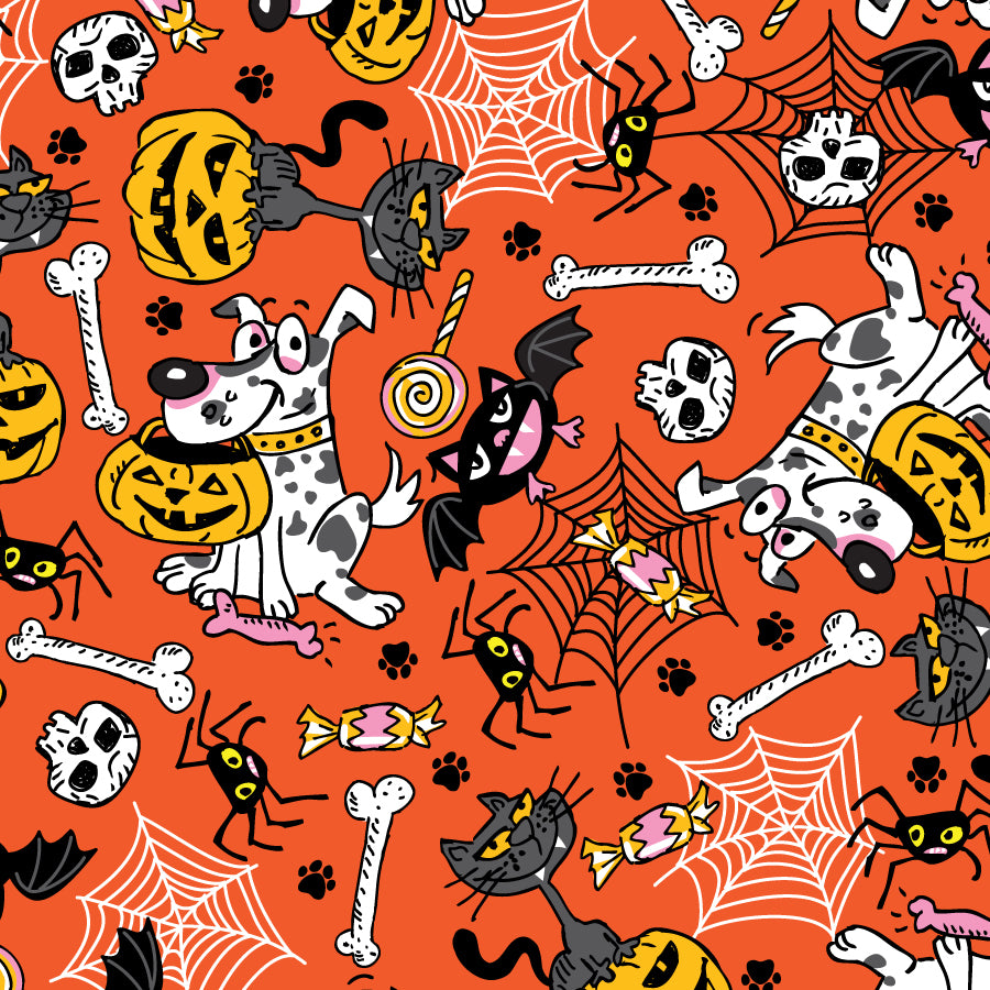 SQ3169 Halloween Doggie Bandana