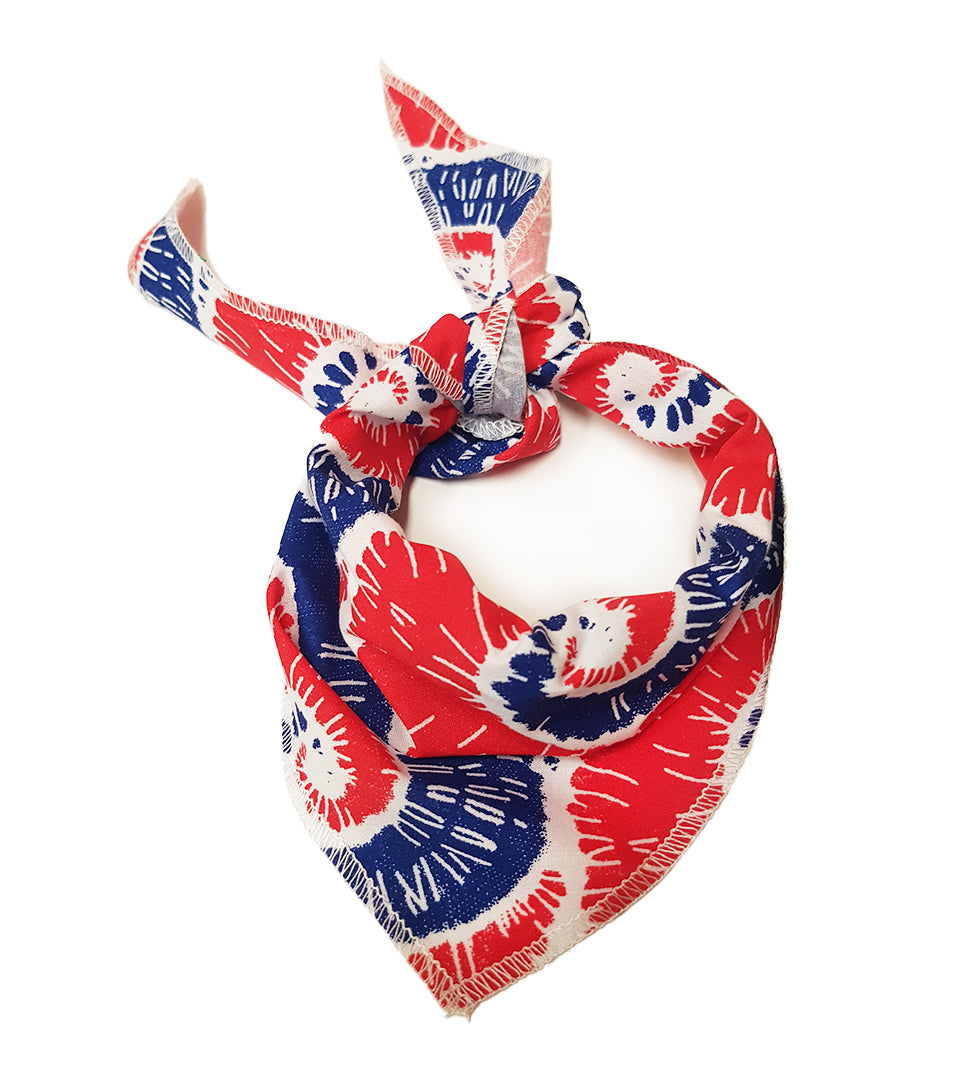 S3016 Patriotic Doggie Bandana, White