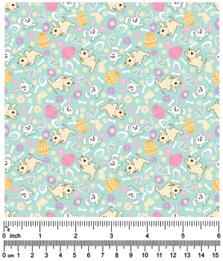 F7176 Easter Doggie Fabric