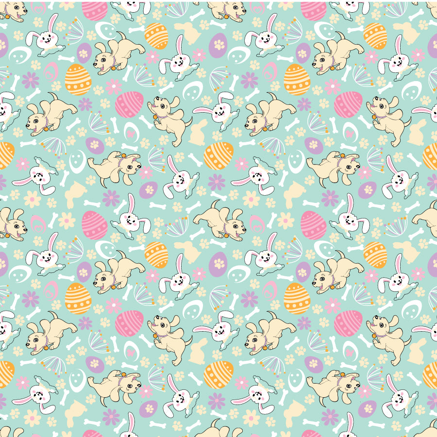 SQ3176 Easter Square Bandana Blue