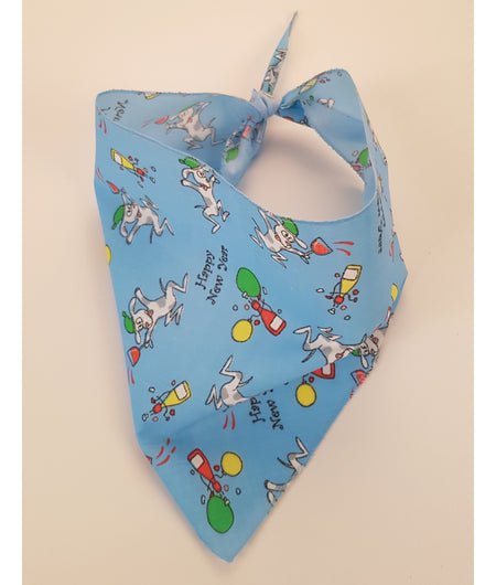 SA3180 Happy New Year Doggie Bandana, Blue
