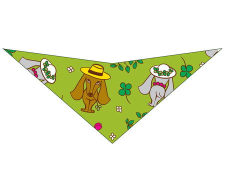 SA3186 Clover Doggie Bandana, Green