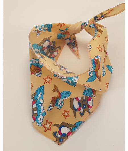 SA3187 - Nautical Beach Doggy Bandana, Orange
