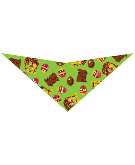 SA3018 - Chocolate Easter Bunny And Eggs Bandana, Green