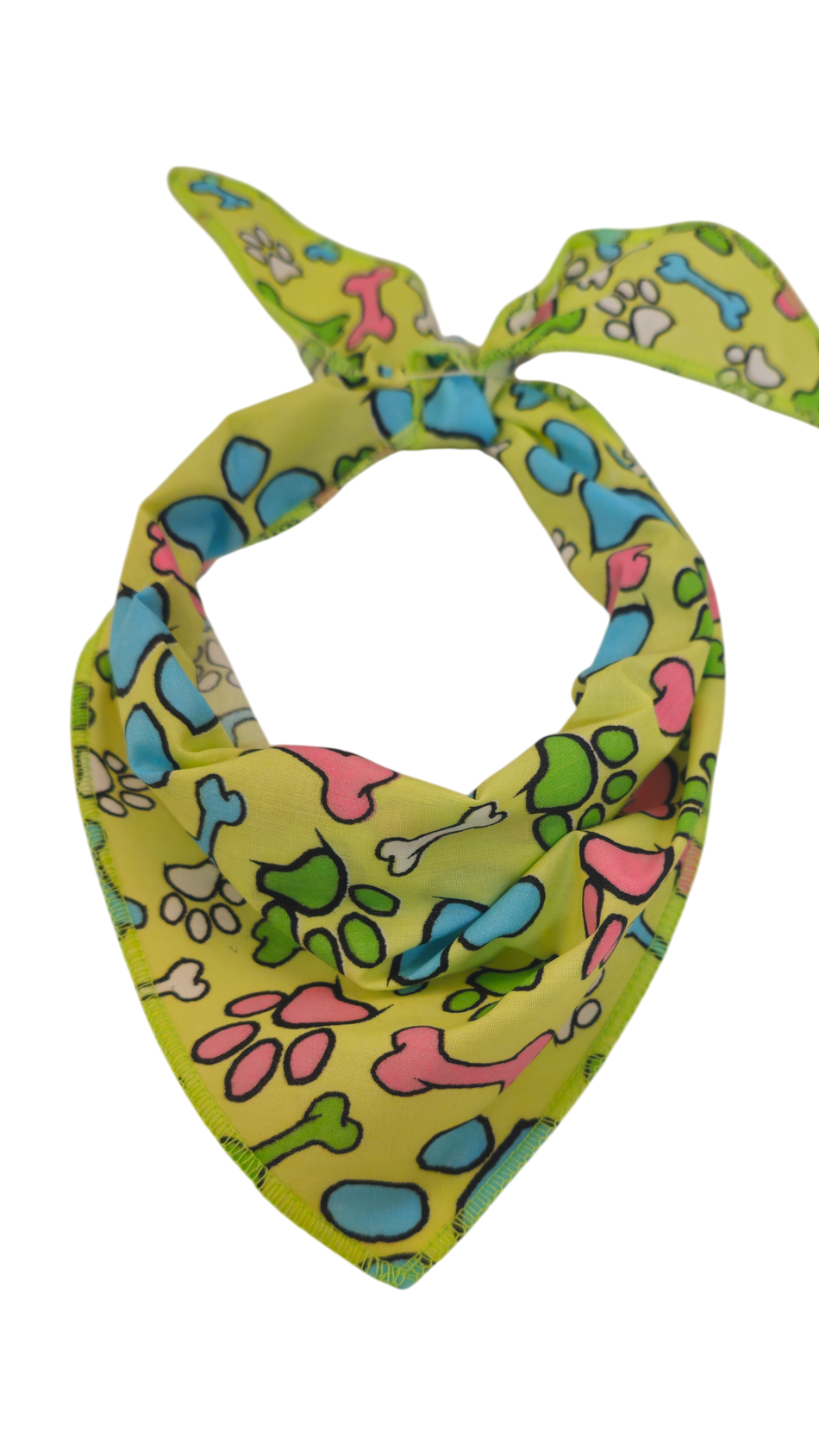 S3019 Paws & Bones Bandana, Green