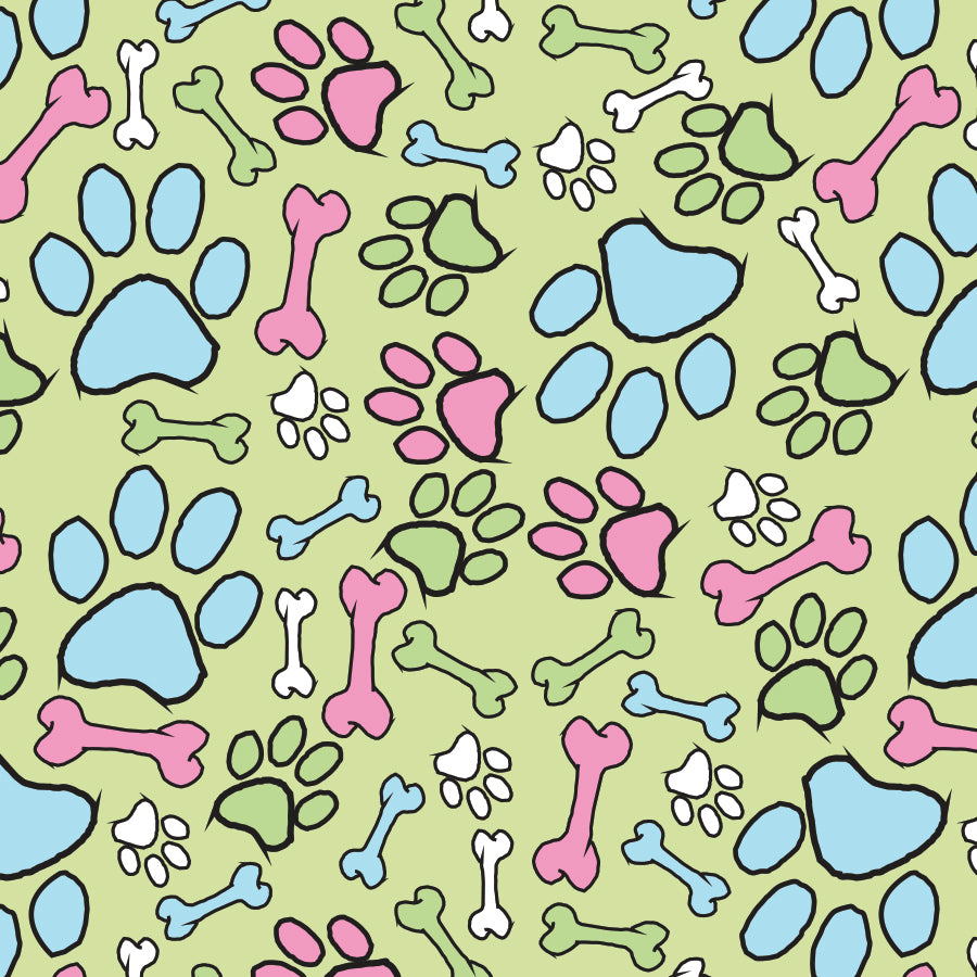 SQ3019 Paws & Bones  Square Bandana