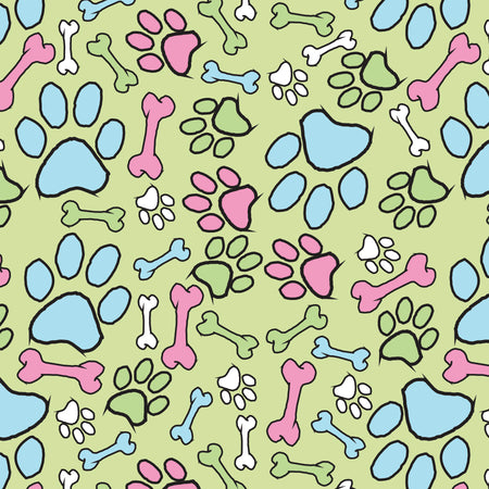 SQ3019 Paws & Bones  Square Bandana