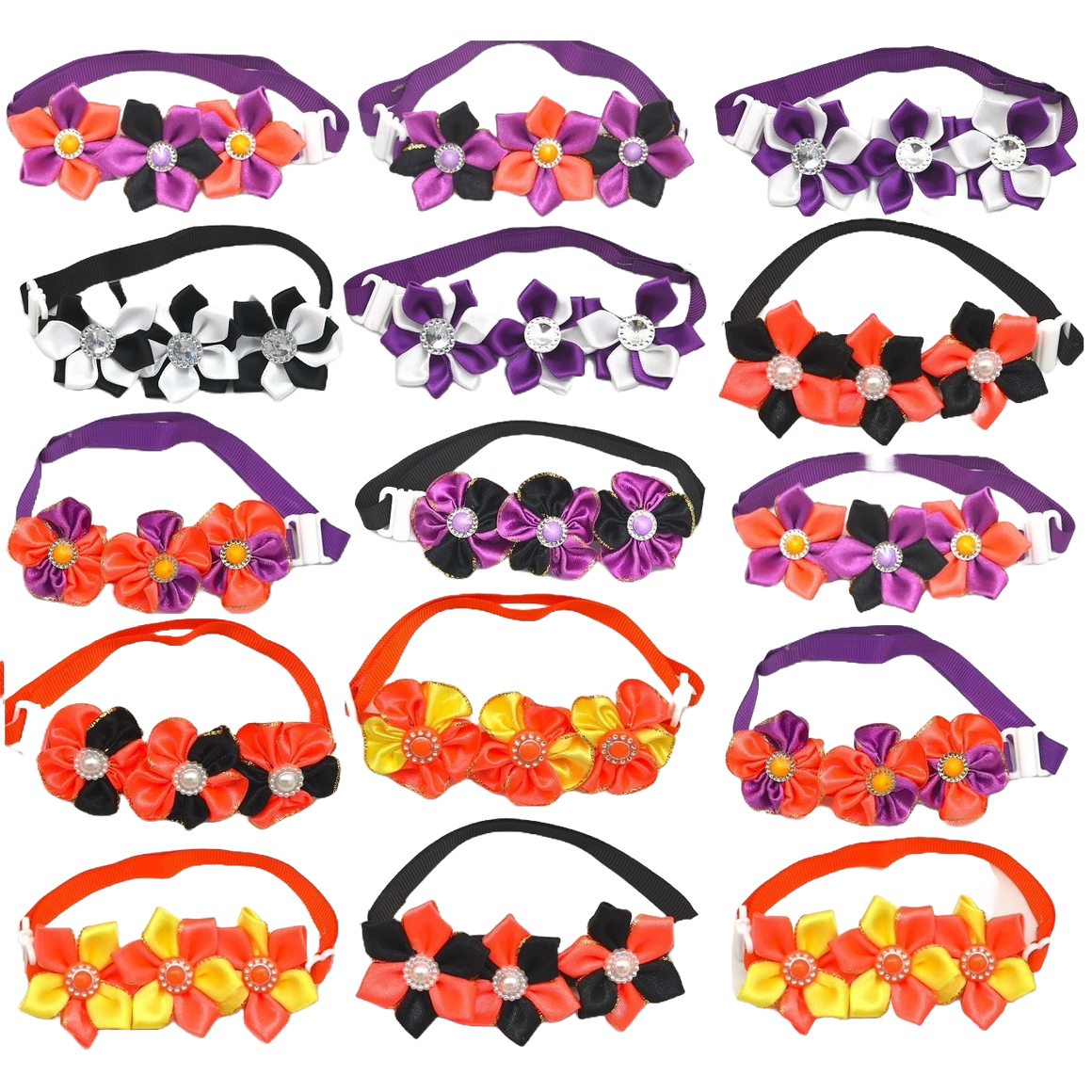 FC1 12 Mix Pack Halloween Flower Collars