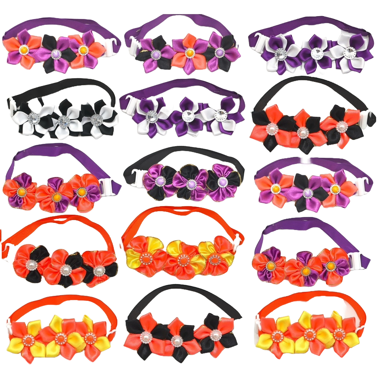 FC1 12 Mix Pack Halloween Flower Collars