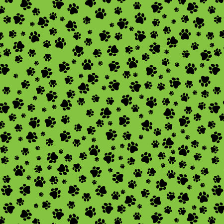 SQ3001 Fun Pawprints Square, Green