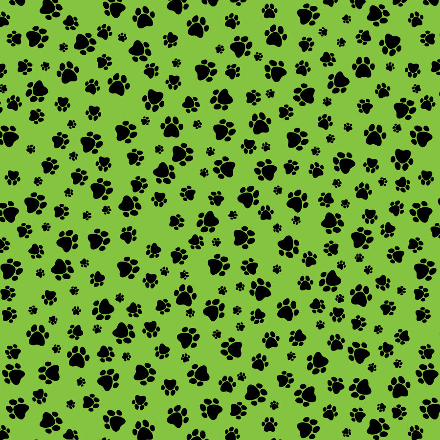 SQ3001 Fun Pawprints Square, Green