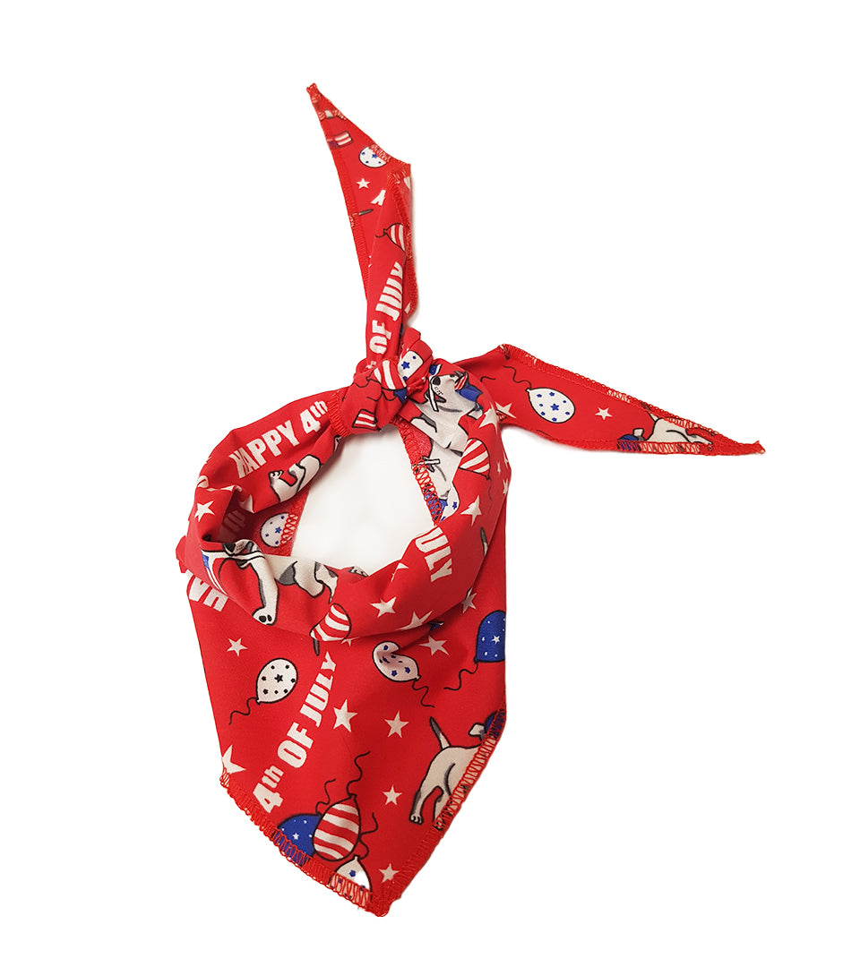 S3203 Fourth Of July Doggie Bandana, Red