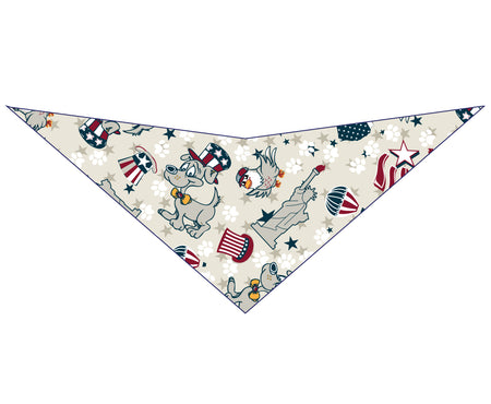 S3204 Statue Of Liberty Doggie Bandana, Grey