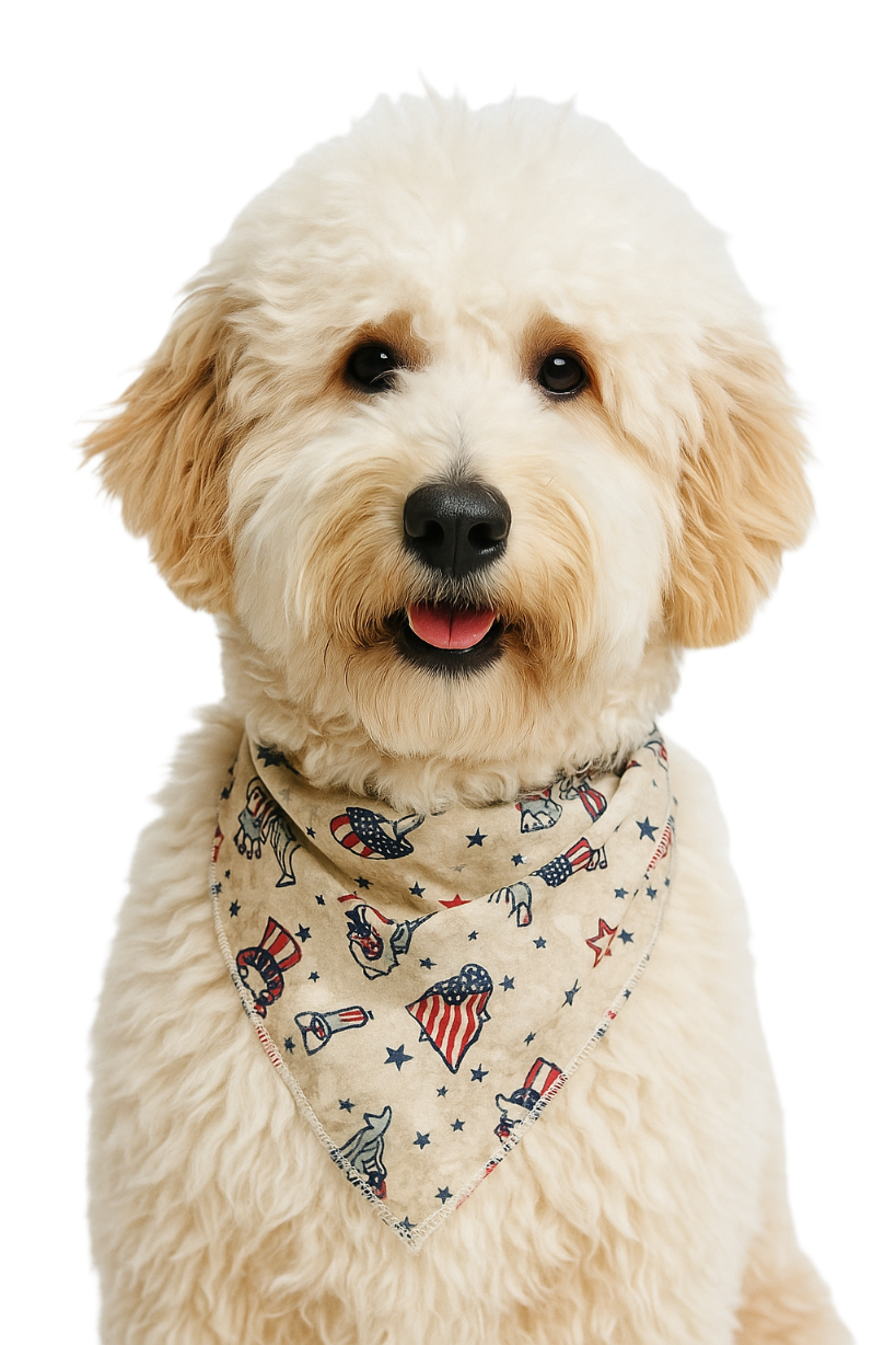 S3204 Statue Of Liberty Doggie Bandana, Grey