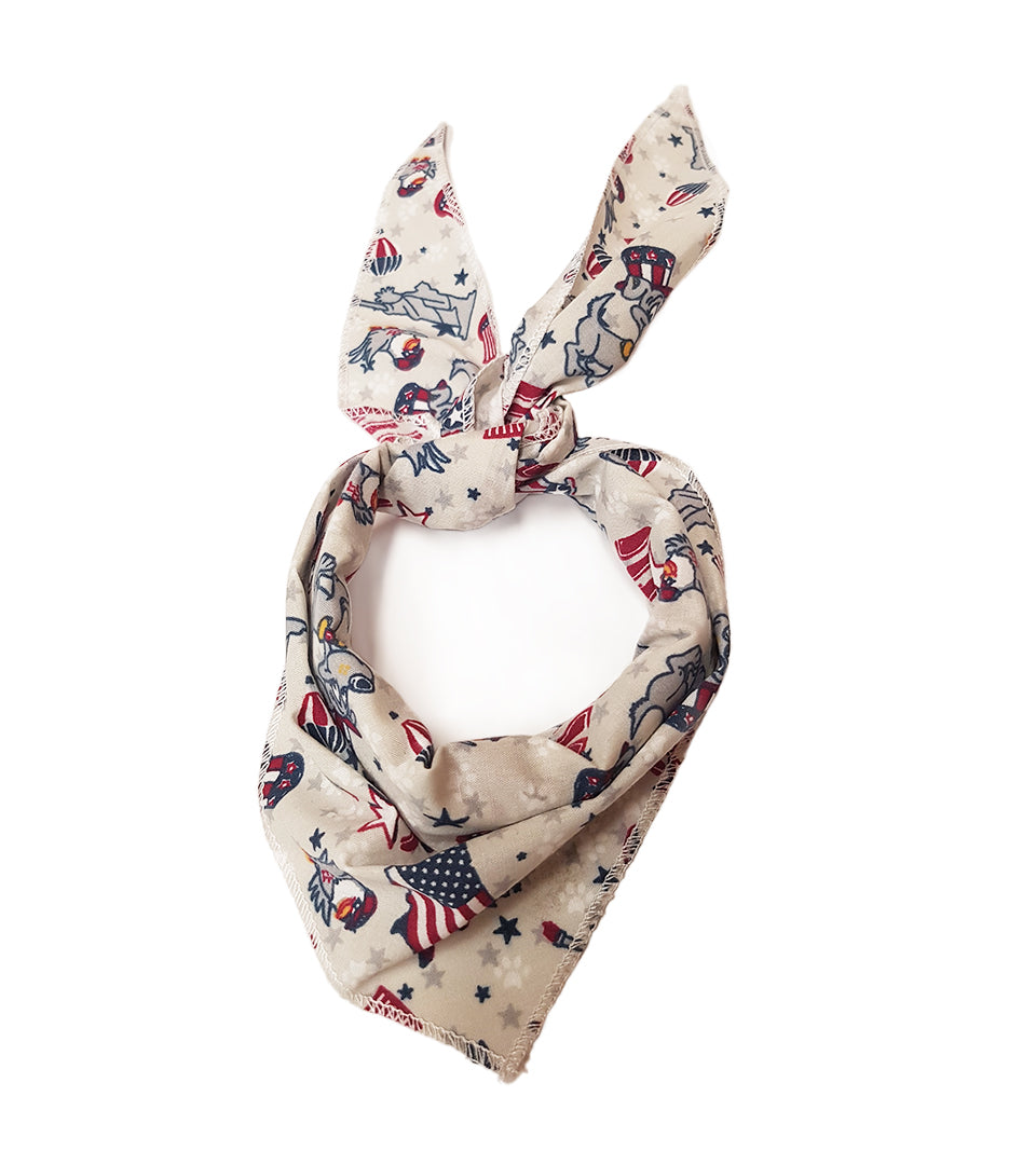 S3204 Statue Of Liberty Doggie Bandana, Grey