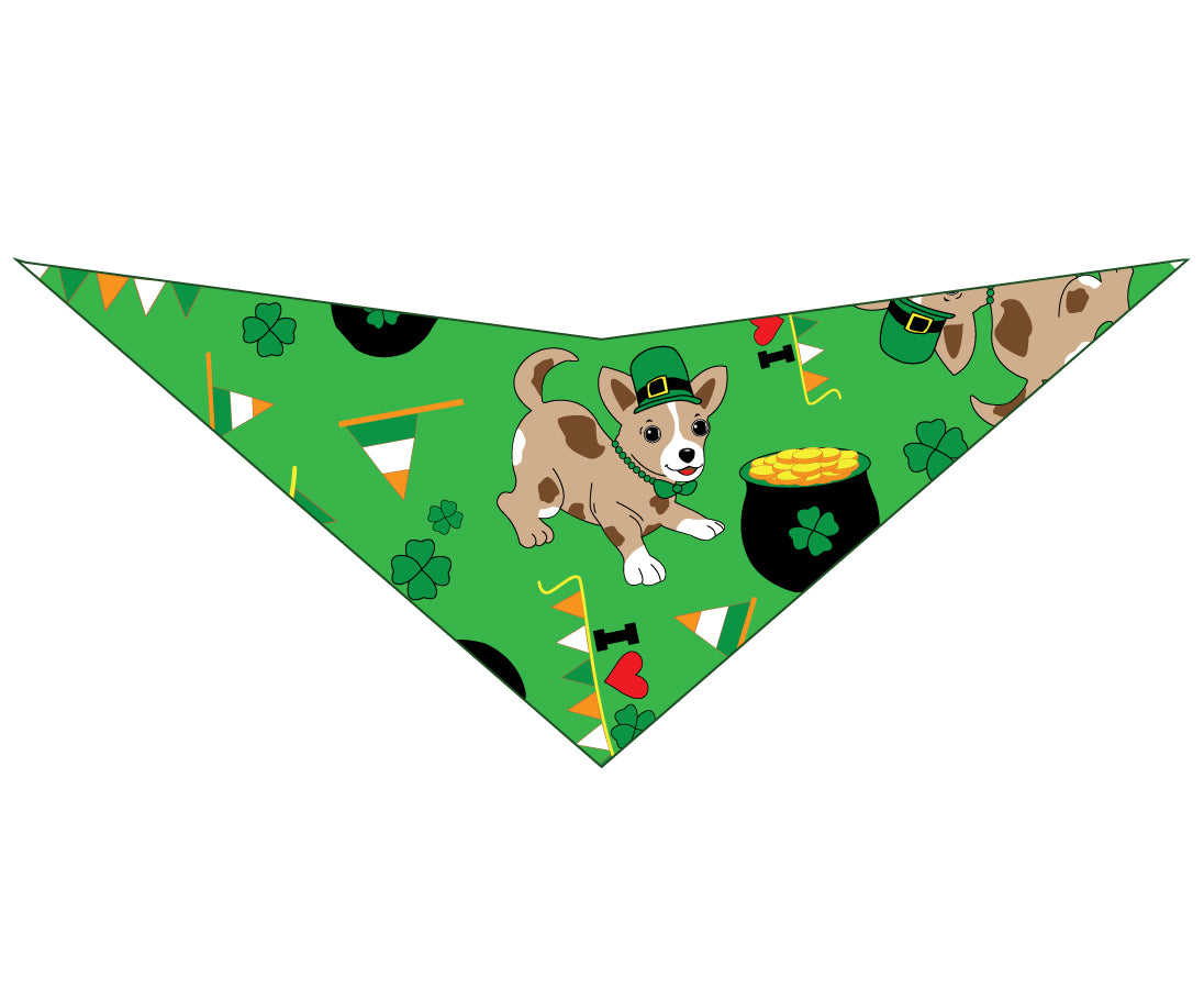 S3205 St. Patrick's Day Doggie Bandana, Green