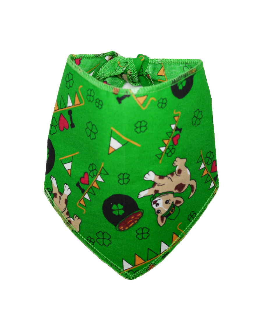 S3205 St. Patrick's Day Doggie Bandana, Green