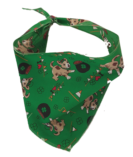 S3205 St. Patrick's Day Doggie Bandana, Green