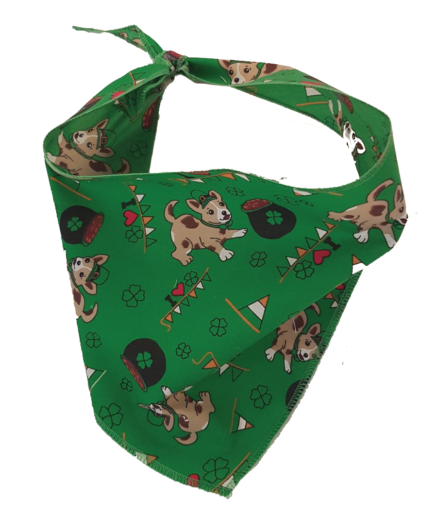 S3205 St. Patrick's Day Doggie Bandana, Green