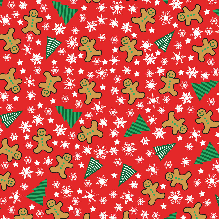 SQ3206 Gingerbread Man Square Bandana