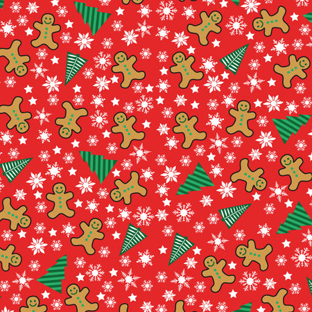 SQ3206 Gingerbread Man Square Bandana