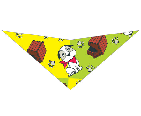 SA3207 Doggie House Bandana, Yellow Green