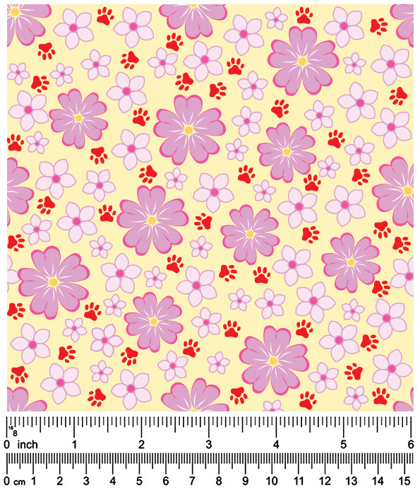 F7207 Flower Paws Fabric