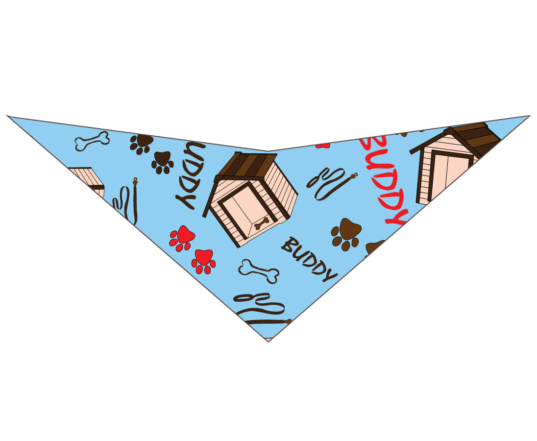 S3208 Buddy Doggie House Bandana, Blue
