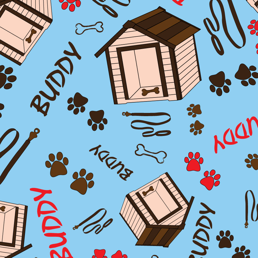 SQ3208 Buddy Doggie House Bandana, Blue