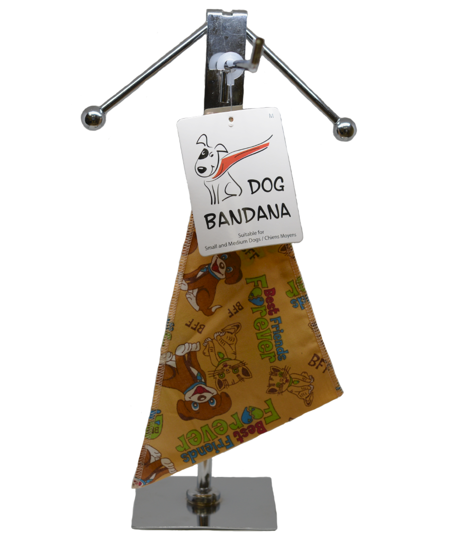 S3209 Best Friends Forever Doggie & Kitty Bandana, Brown