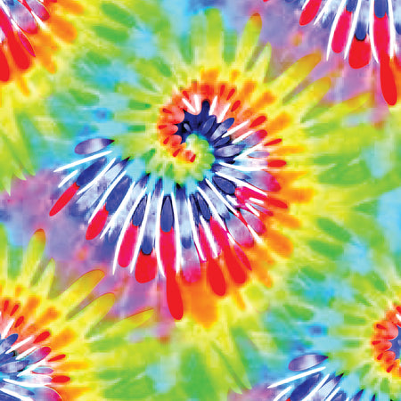 SQ3210 Tie dye Seventies Inspired Bandana, Rainbow