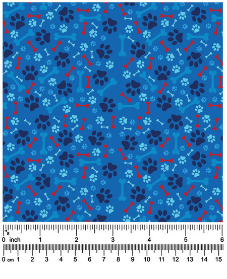 F7215 Paws & Bones, Blue
