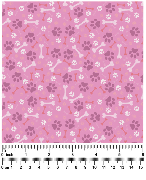 F7216 Paws & Bones, Pink