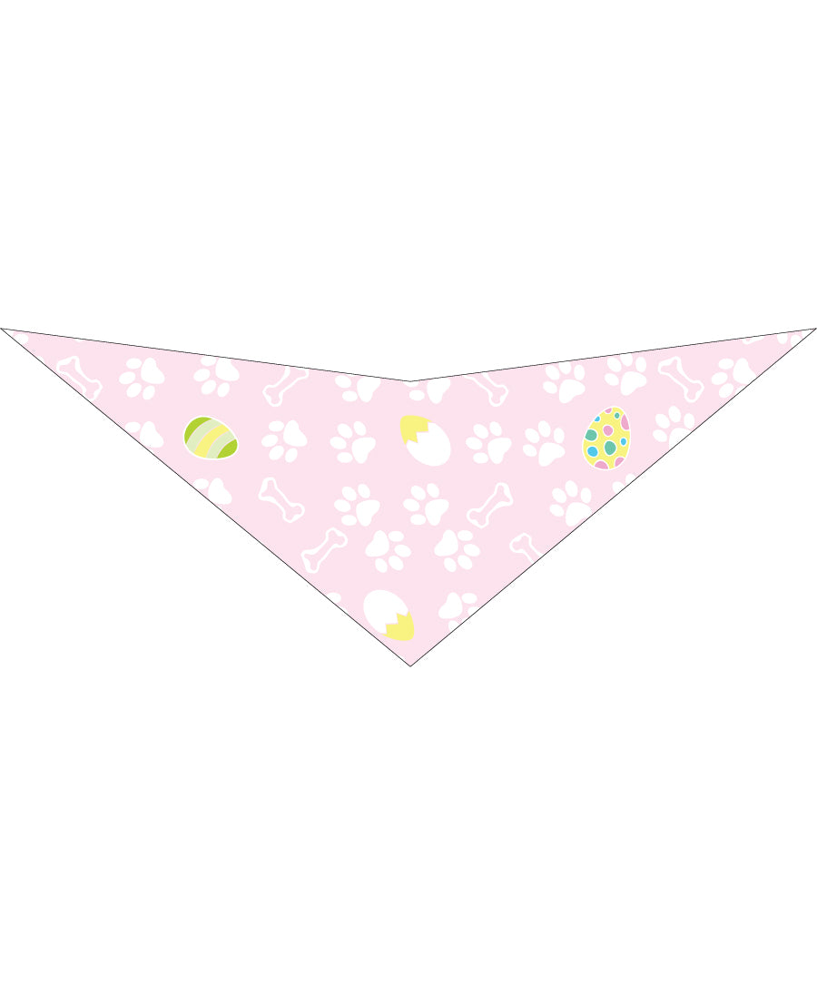 S3022 White Paws & Bones Easter Bandana, Pink