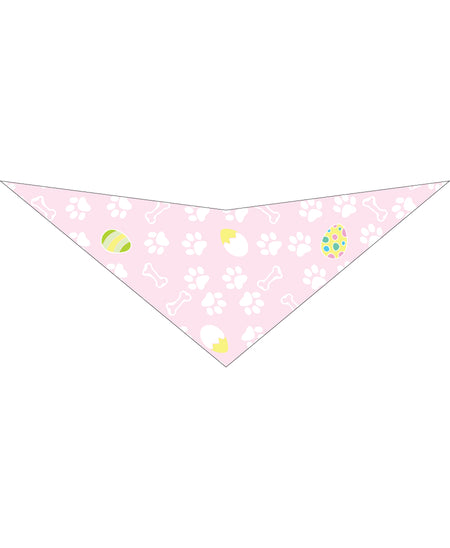 S3022 White Paws & Bones Easter Bandana, Pink