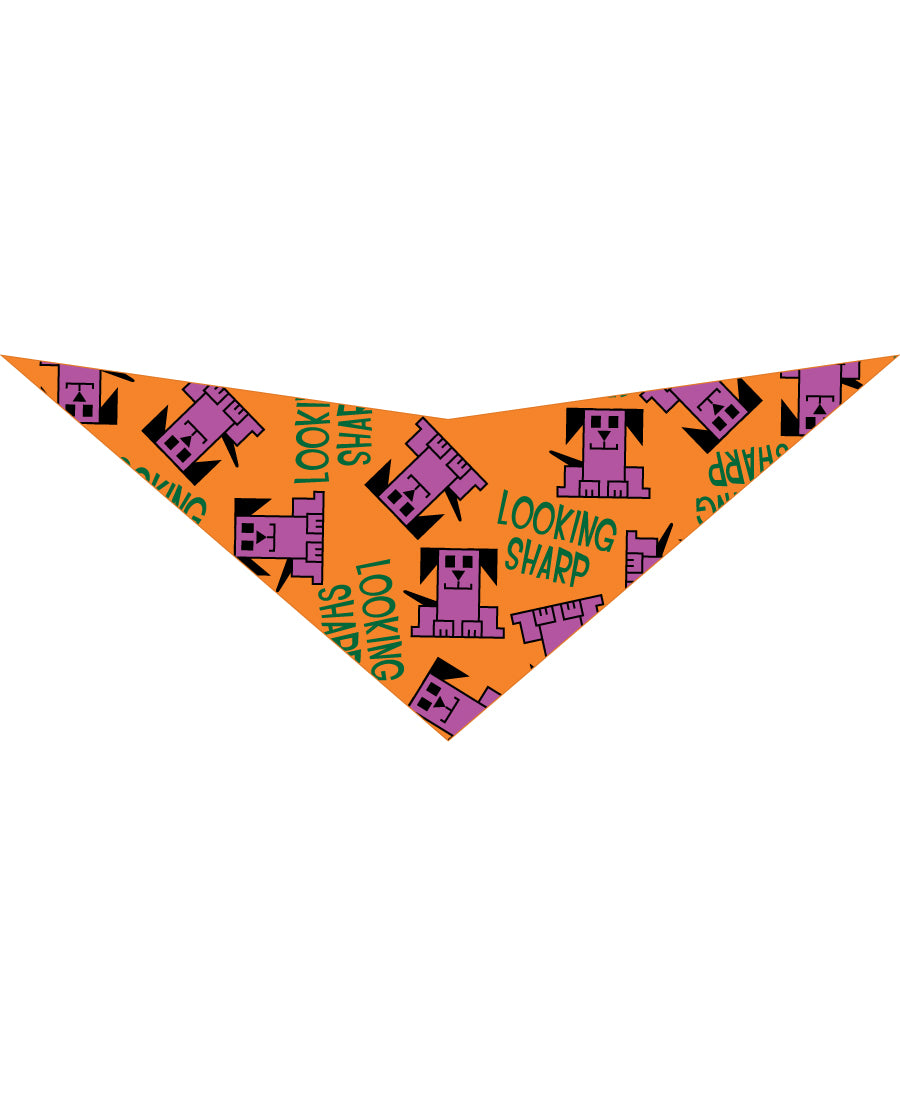 SA3022 Looking Sharp Jazz Doggie Bandana, Orange  